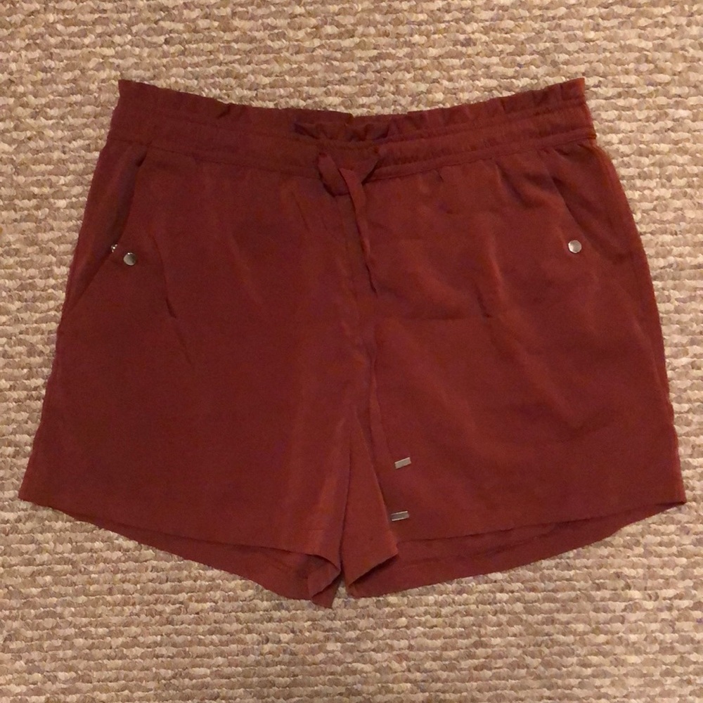 Dynamite Brown High Waisted Tie Shorts